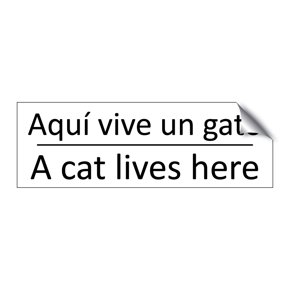 Aquí vive un gato - A cat lives here