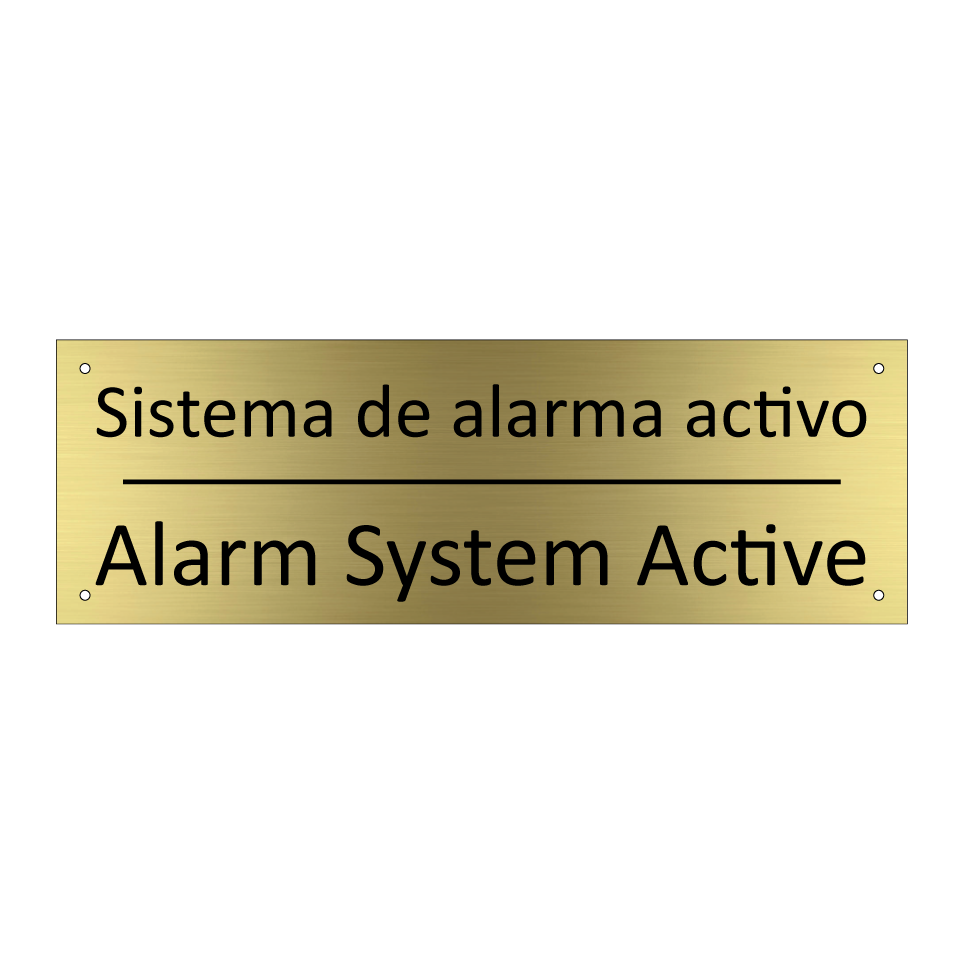 Sistema de alarma activo - Alarm System Active