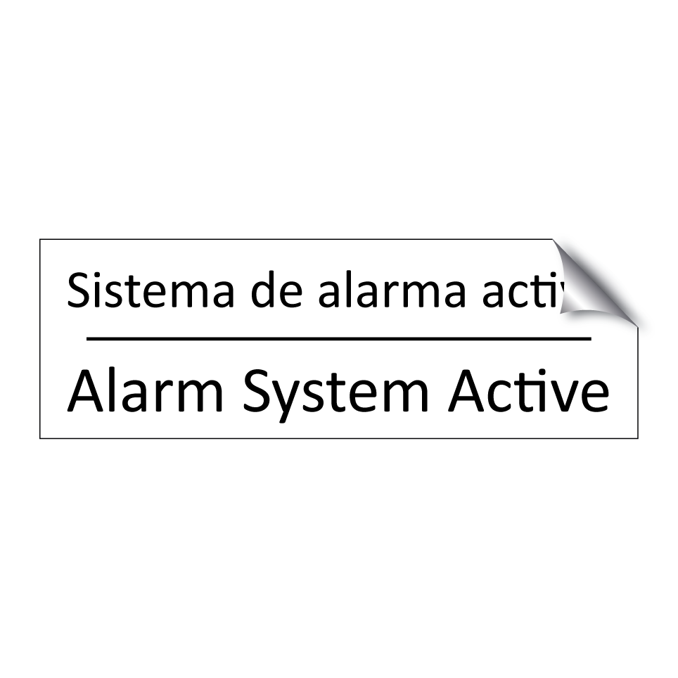 Sistema de alarma activo - Alarm System Active