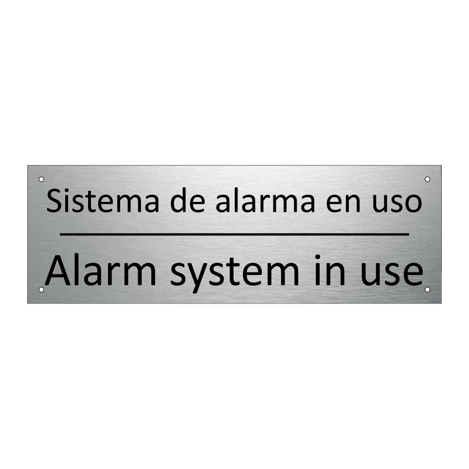 Sistema de alarma en uso - Alarm system in use