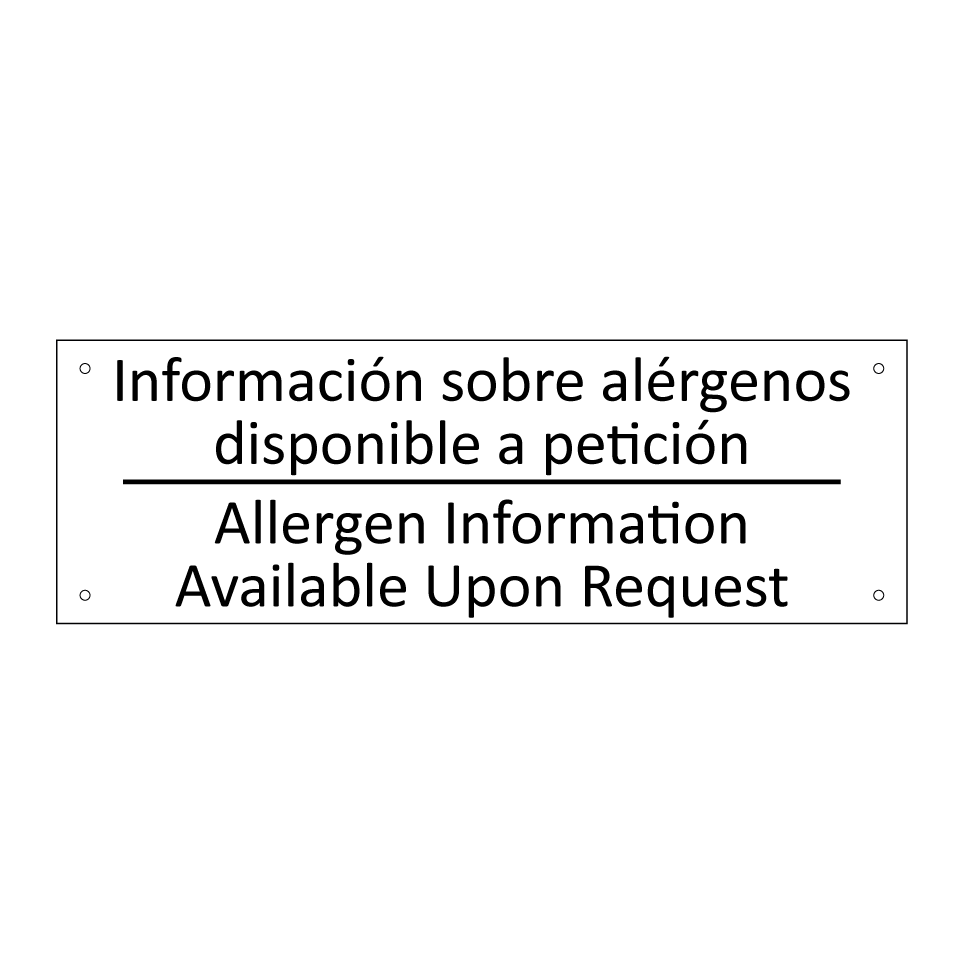Información sobre alérgenos /.../ - Allergen Information /.../