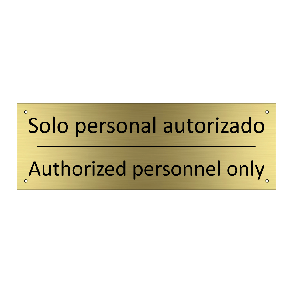 Solo personal autorizado - Authorized personnel only