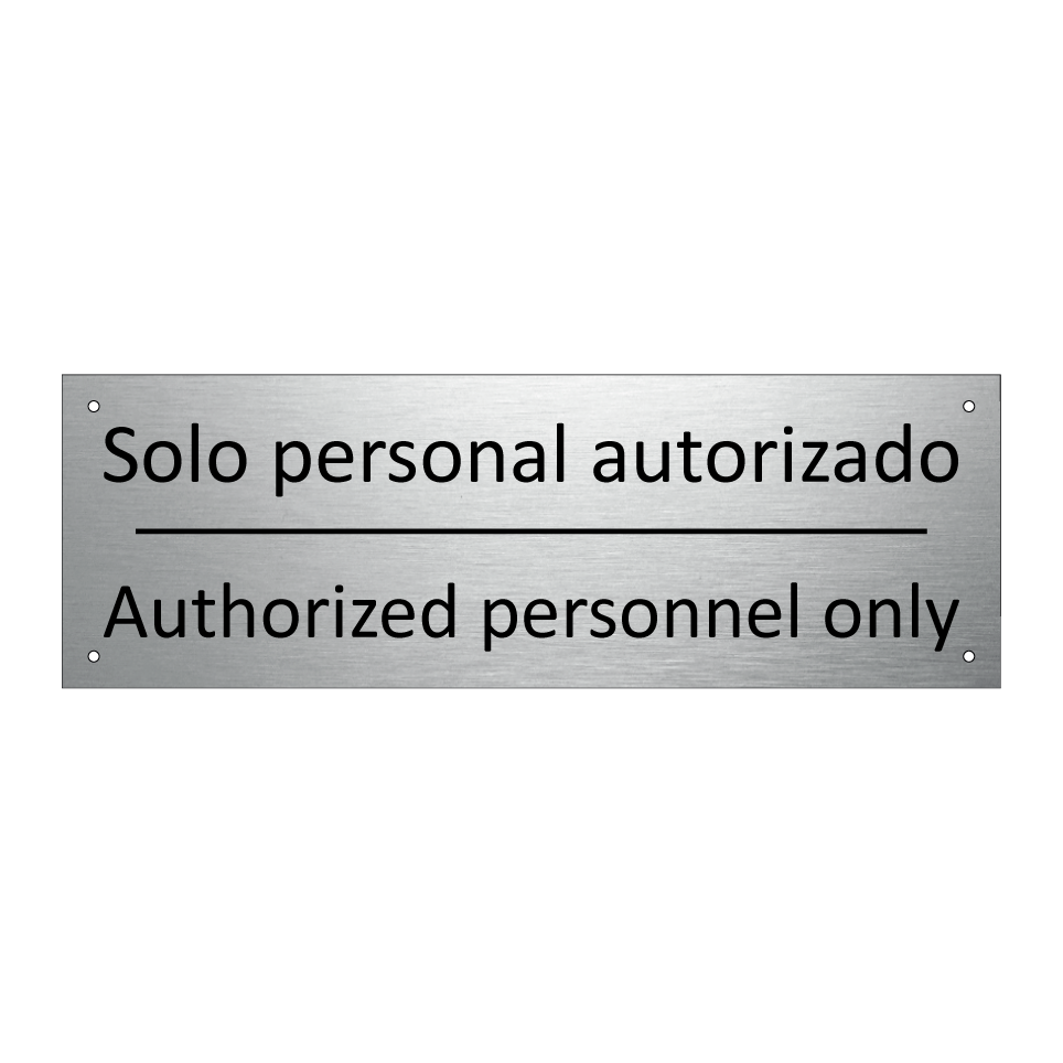 Solo personal autorizado - Authorized personnel only