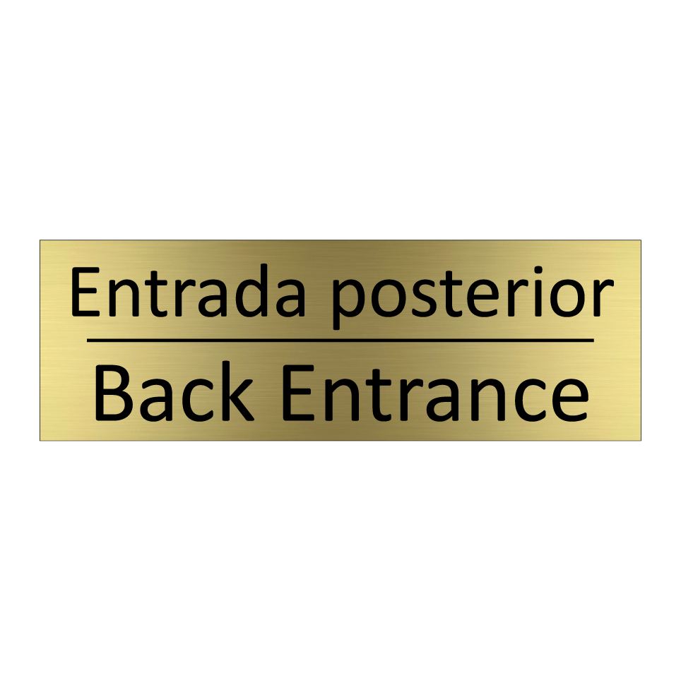 Entrada posterior - Back Entrance