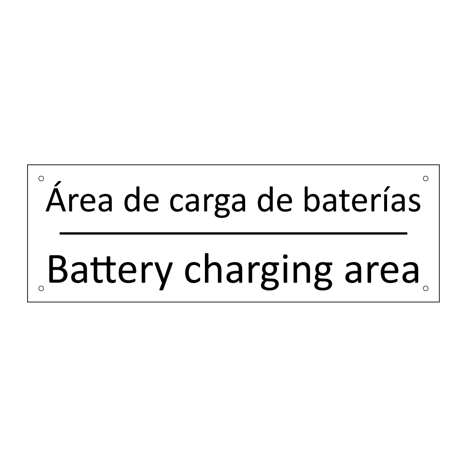 Área de carga de baterías - Battery charging area
