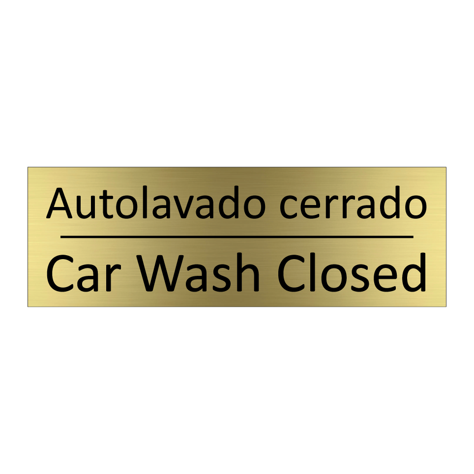 Autolavado cerrado - Car Wash Closed