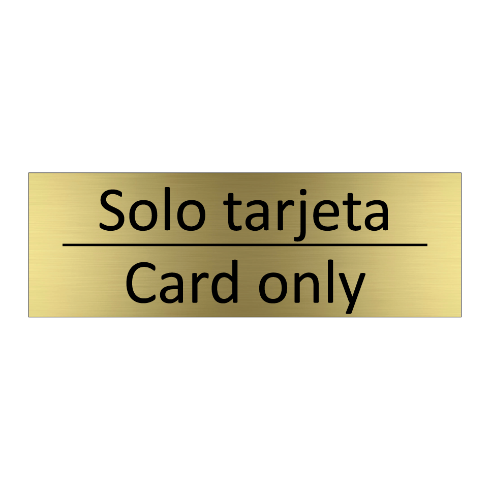 Solo tarjeta - Card only