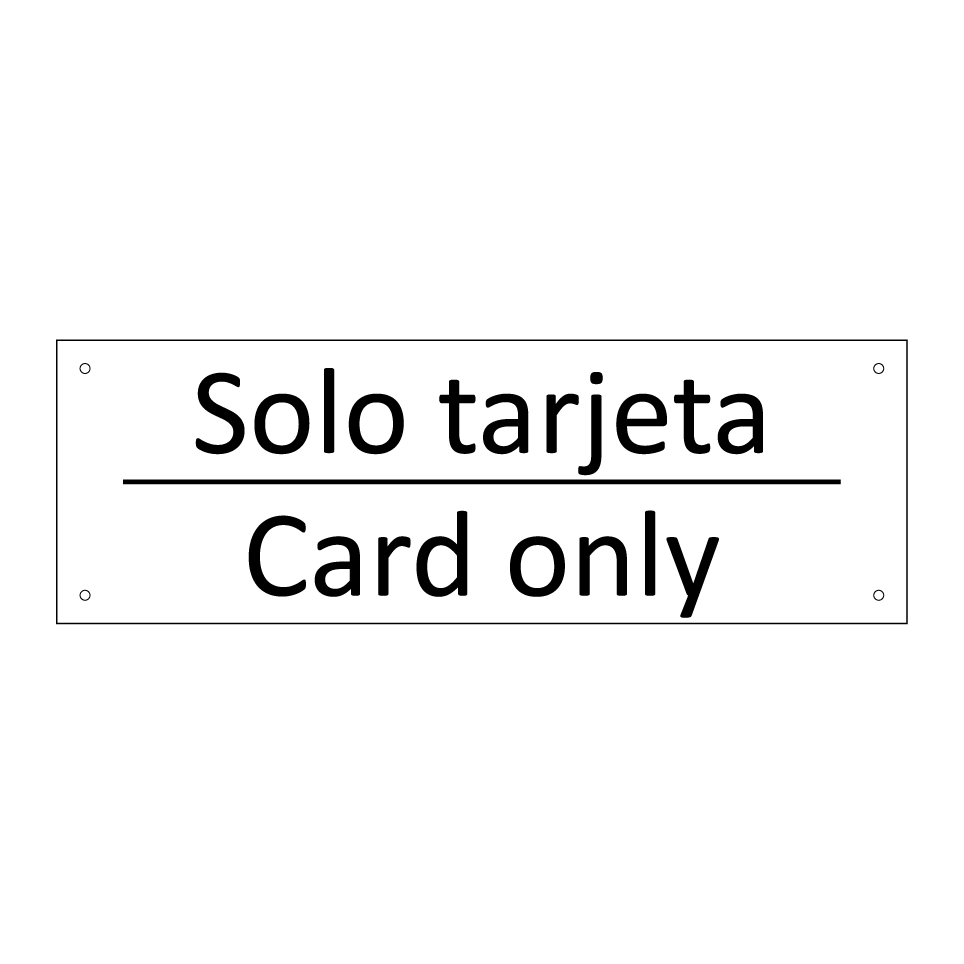 Solo tarjeta - Card only