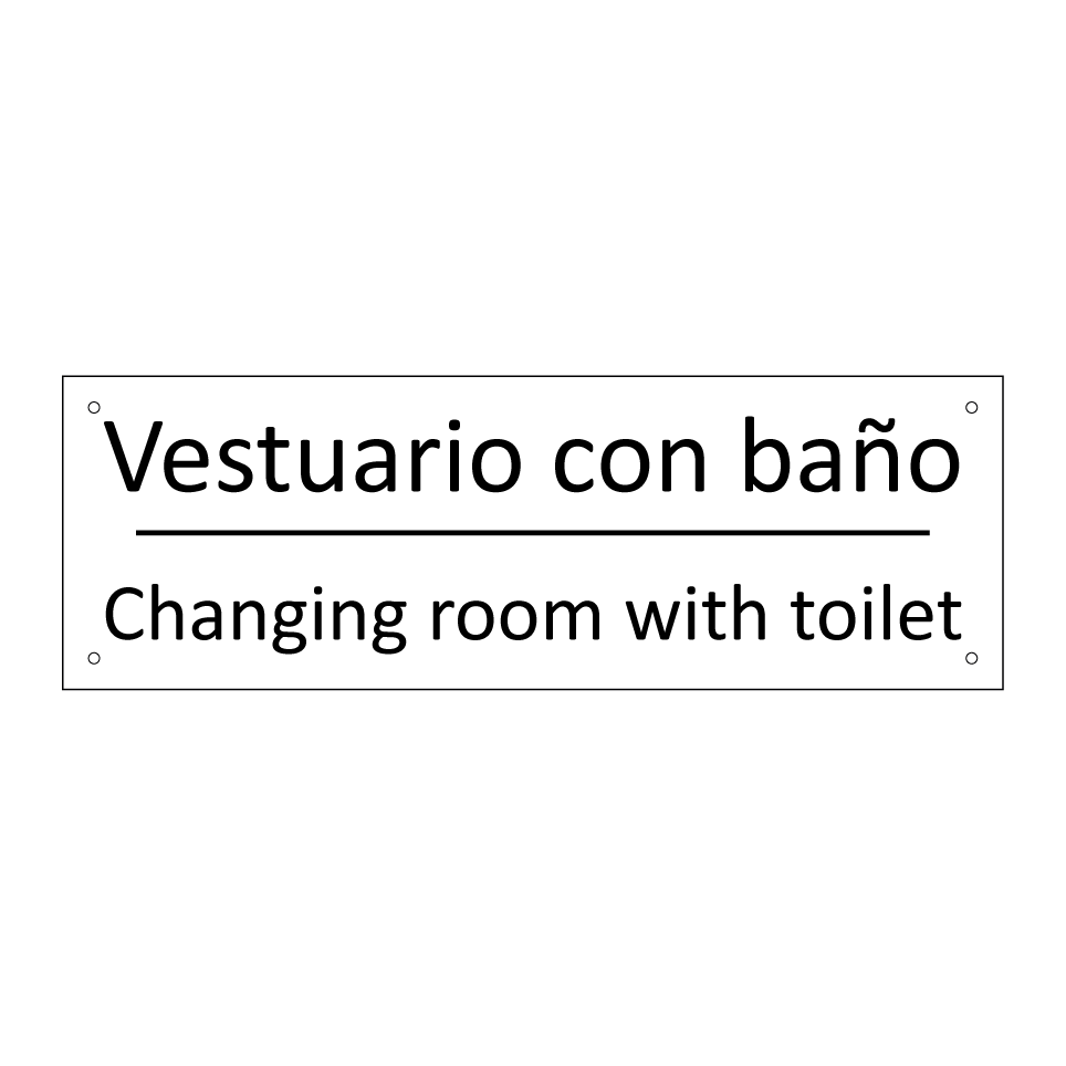 Vestuario con baño - Changing room with toilet