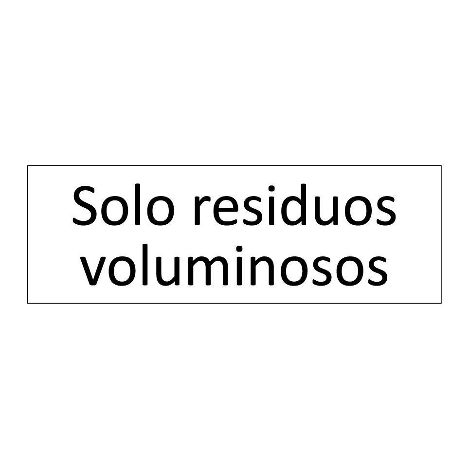Solo residuos voluminosos