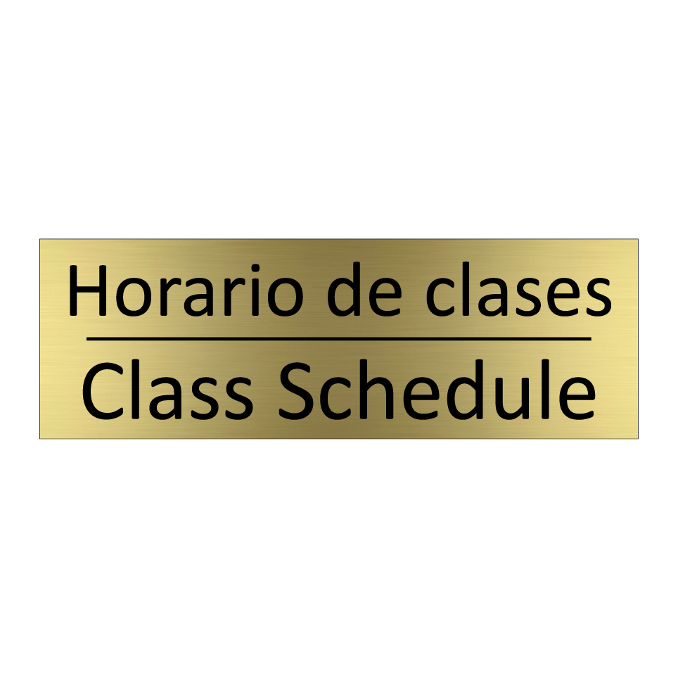 Horario de clases - Class Schedule