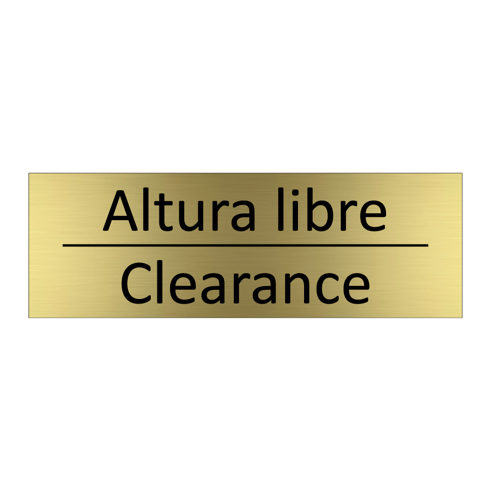 Altura libre - Clearance
