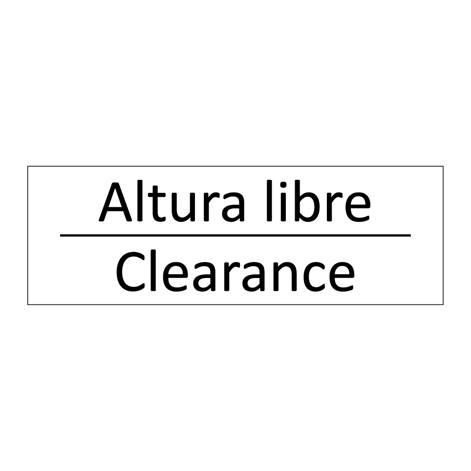 Altura libre - Clearance