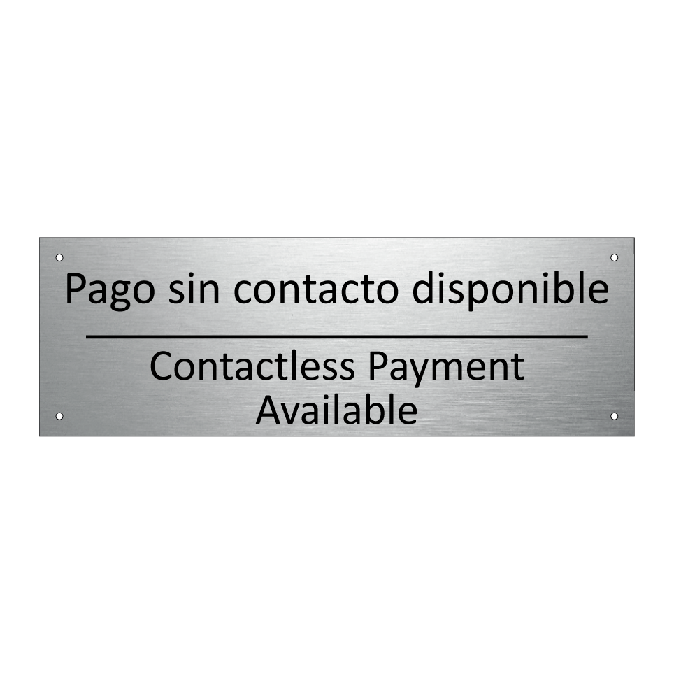 Pago sin contacto disponible - Contactless Payment Available