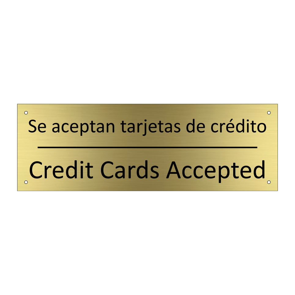 Se aceptan tarjetas de crédito - Credit Cards Accepted