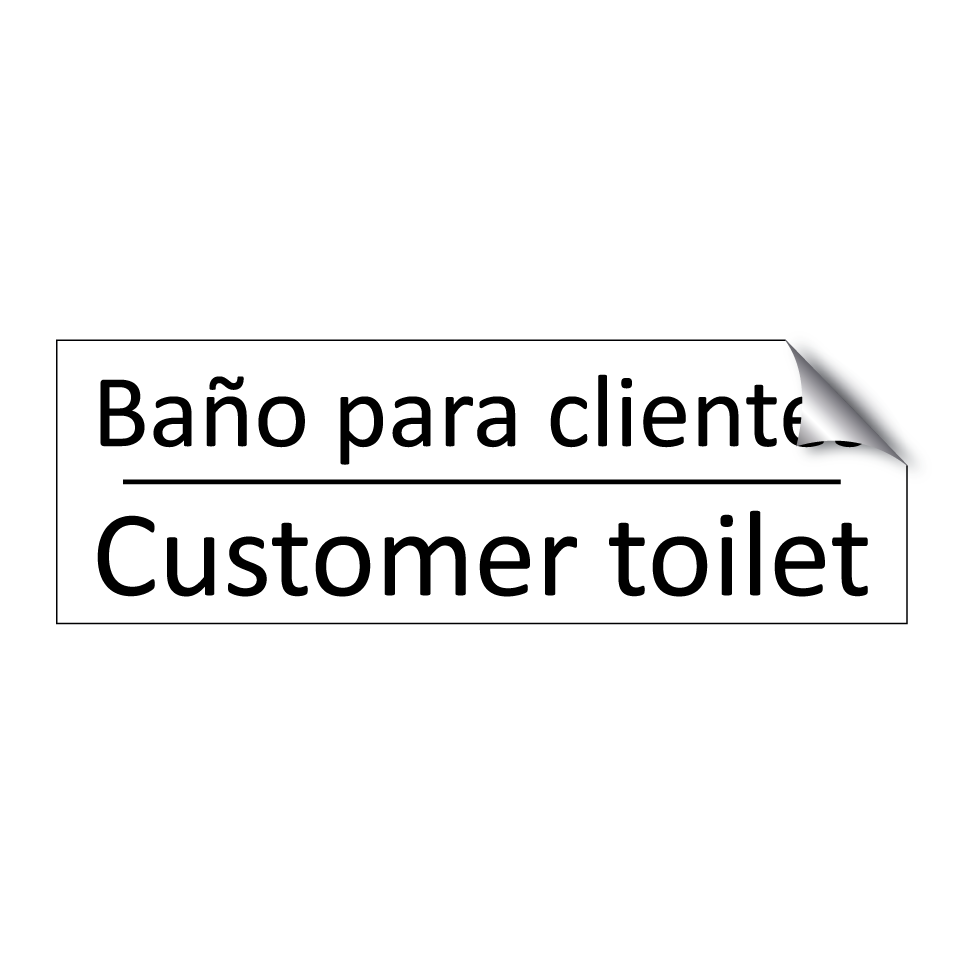 Baño para clientes - Customer toilet