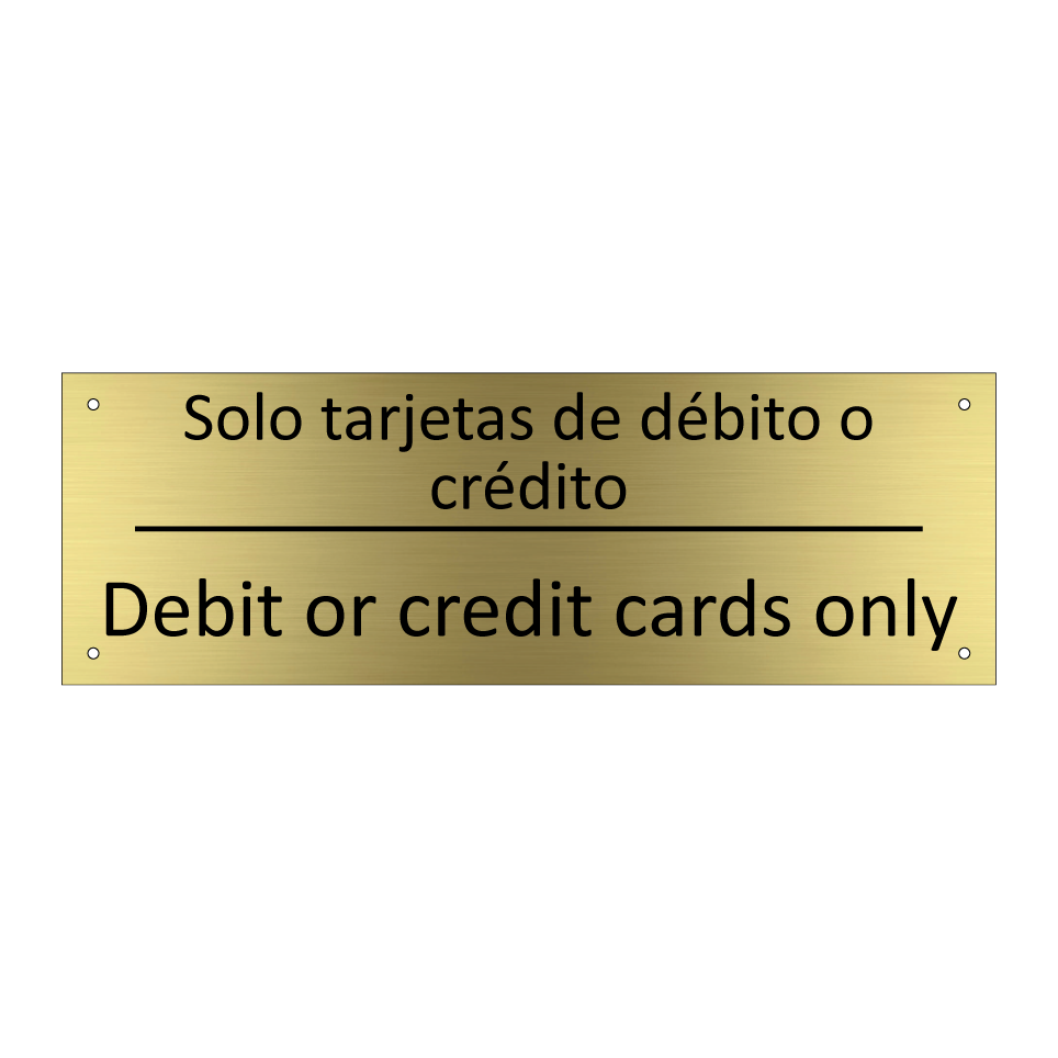 Solo tarjetas de débito o /.../ - Debit or credit cards only