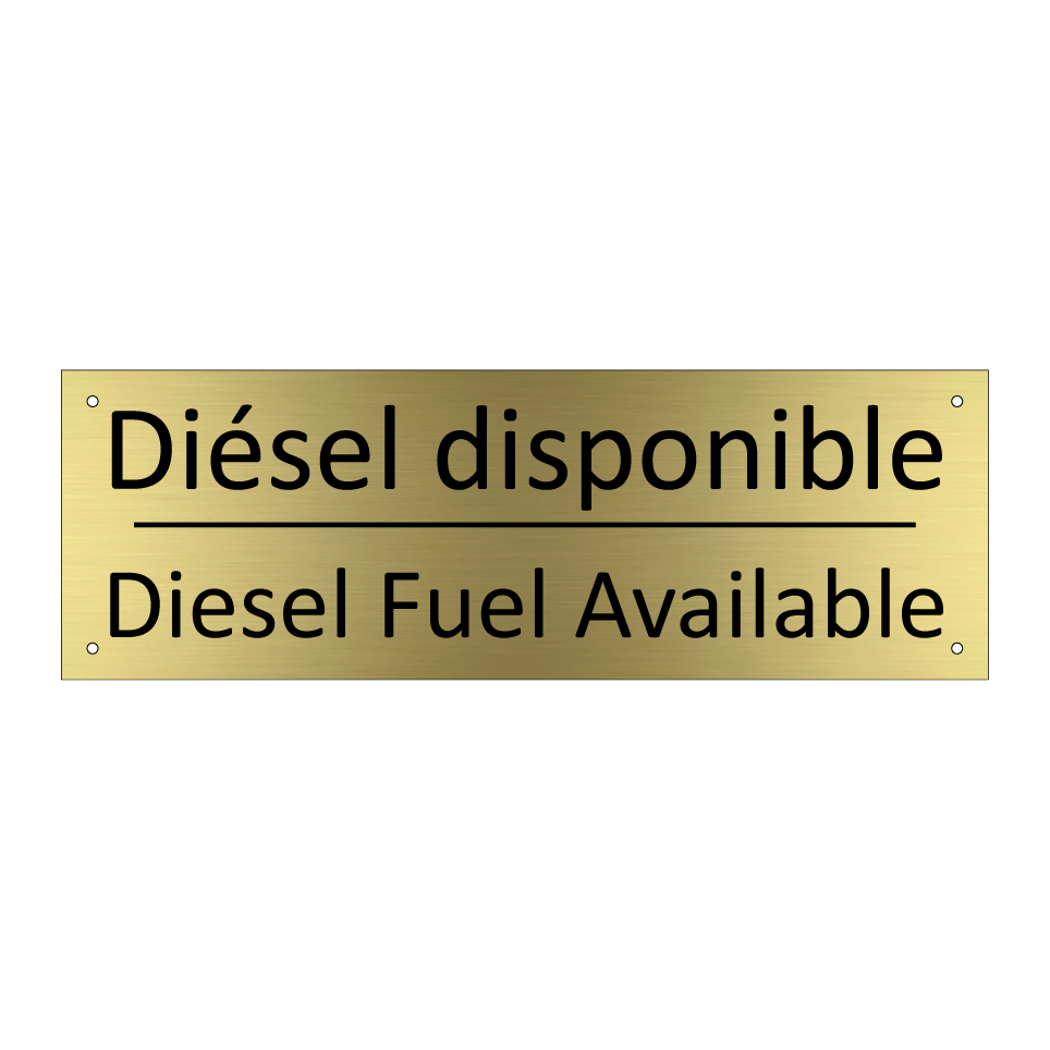 Diésel disponible - Diesel Fuel Available