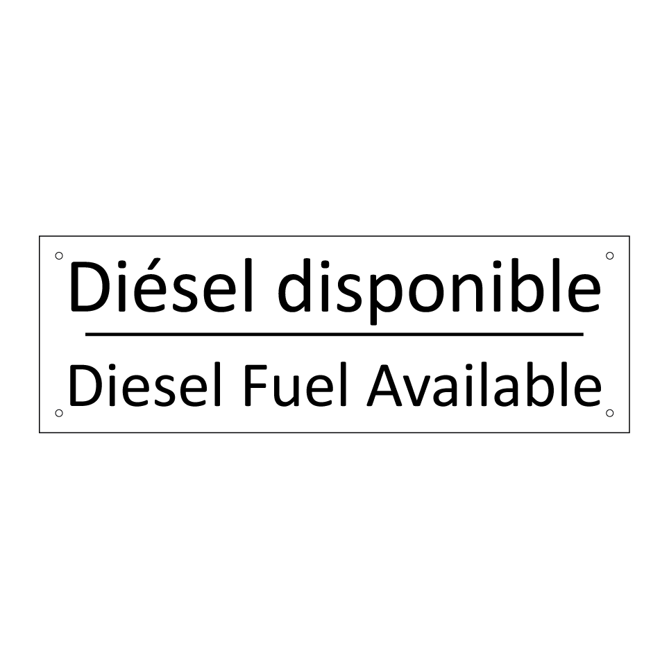 Diésel disponible - Diesel Fuel Available