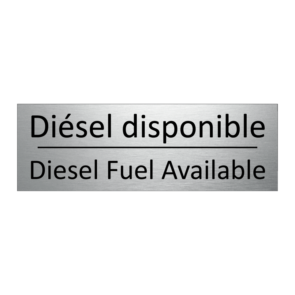 Diésel disponible - Diesel Fuel Available