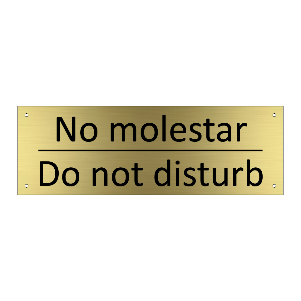 No molestar - Do not disturb