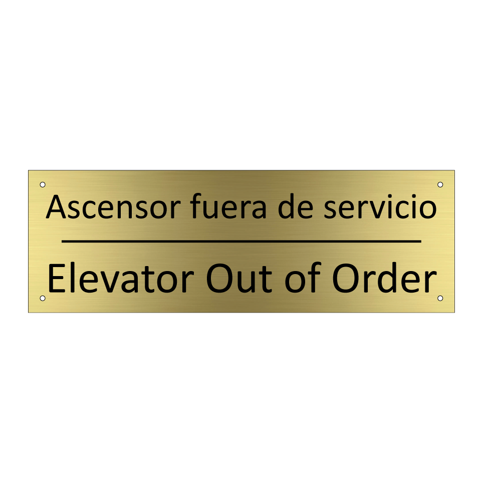 Ascensor fuera de servicio - Elevator Out of Order