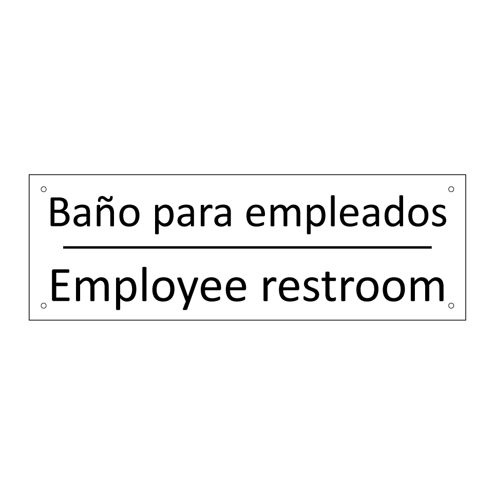 Baño para empleados - Employee restroom