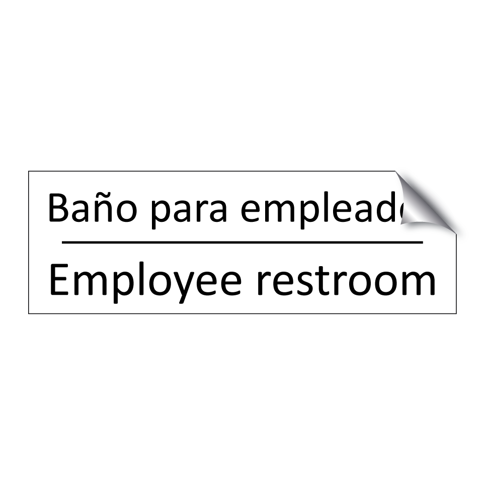 Baño para empleados - Employee restroom