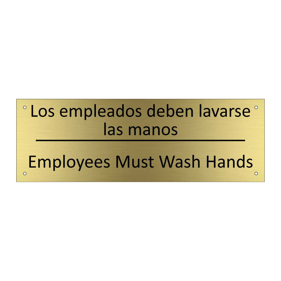 Los empleados deben lavarse /.../ - Employees Must Wash Hands