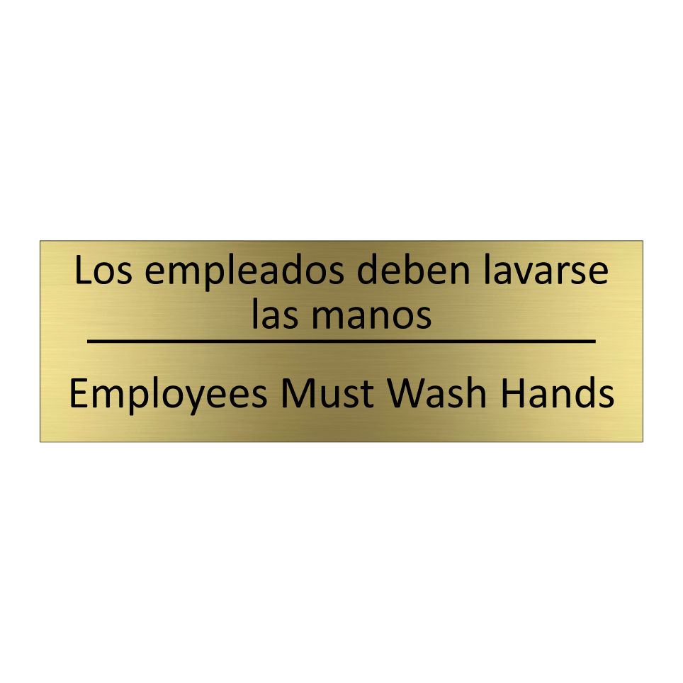 Los empleados deben lavarse /.../ - Employees Must Wash Hands
