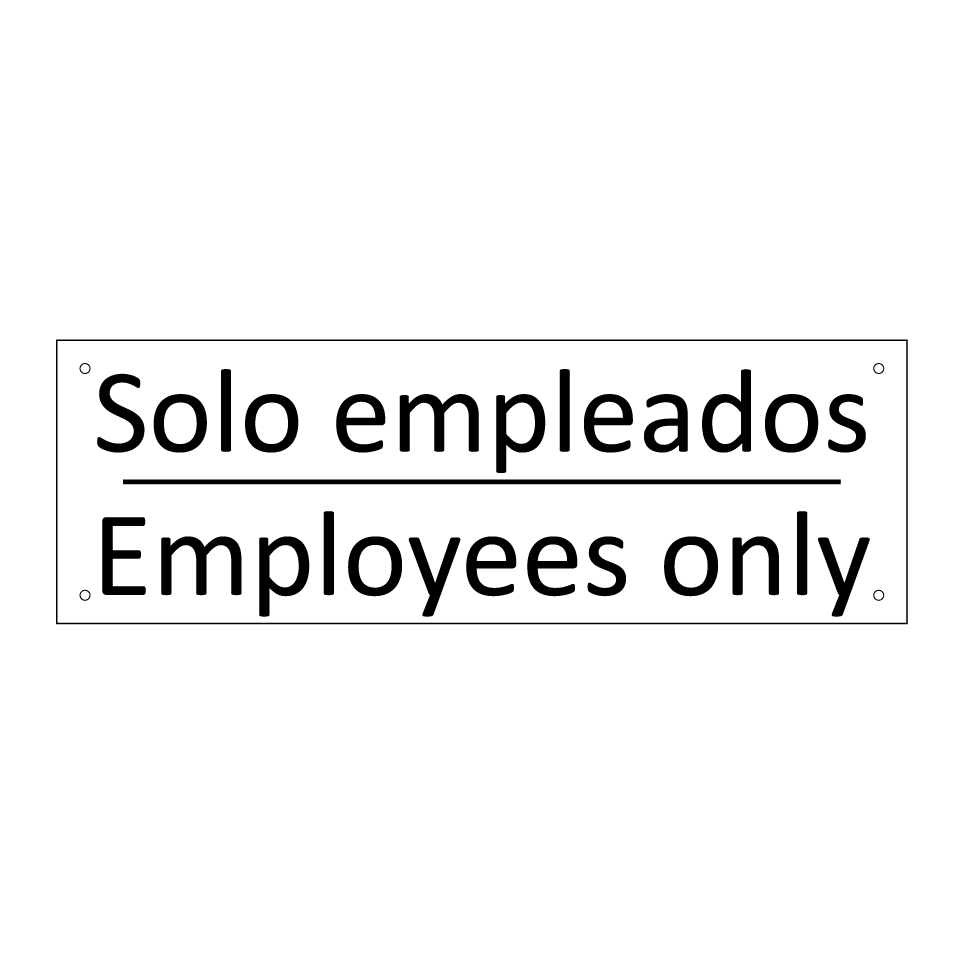 Solo empleados - Employees only
