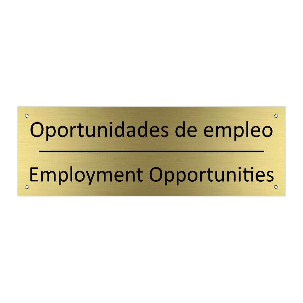 Oportunidades de empleo - Employment Opportunities