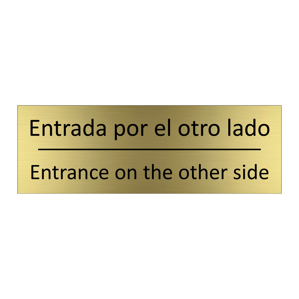 Entrada por el otro lado - Entrance on the other side