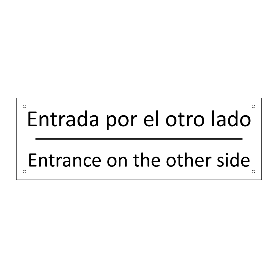 Entrada por el otro lado - Entrance on the other side