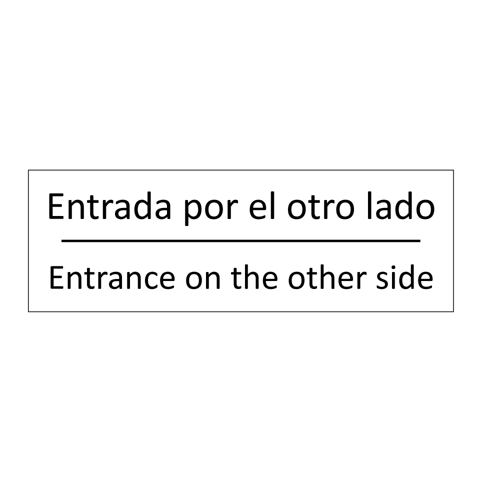 Entrada por el otro lado - Entrance on the other side