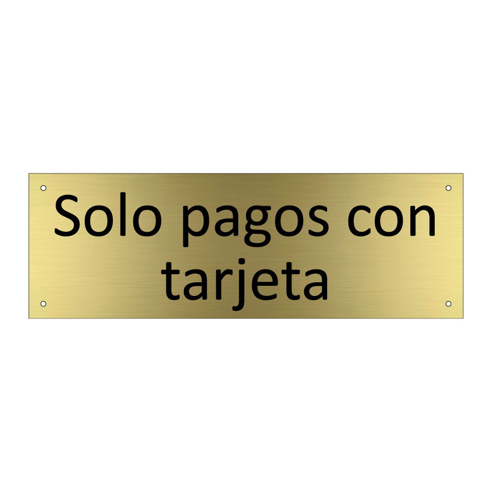 Solo pagos con tarjeta