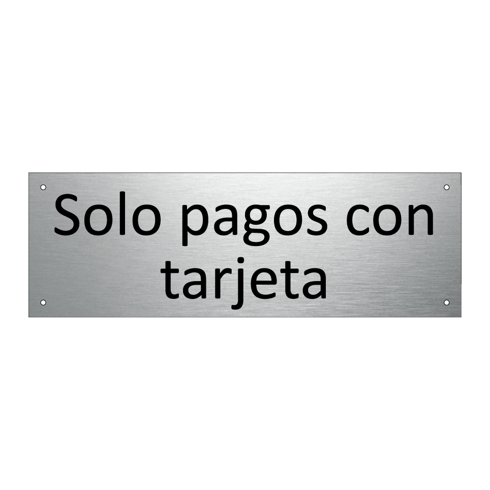 Solo pagos con tarjeta
