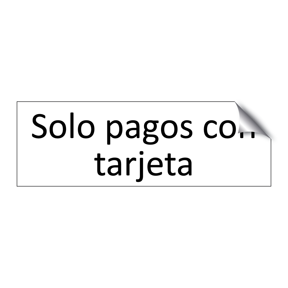 Solo pagos con tarjeta