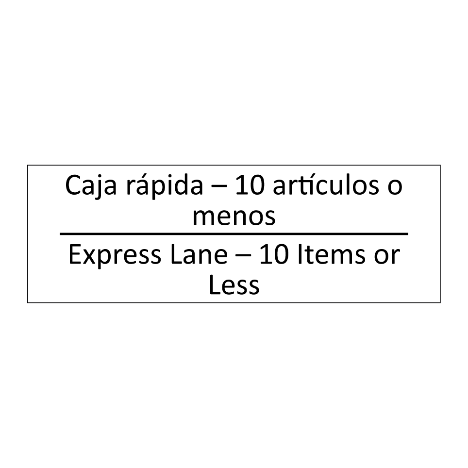 Caja rápida – 10 artículos o /.../ - Express Lane – 10 Items or /.../