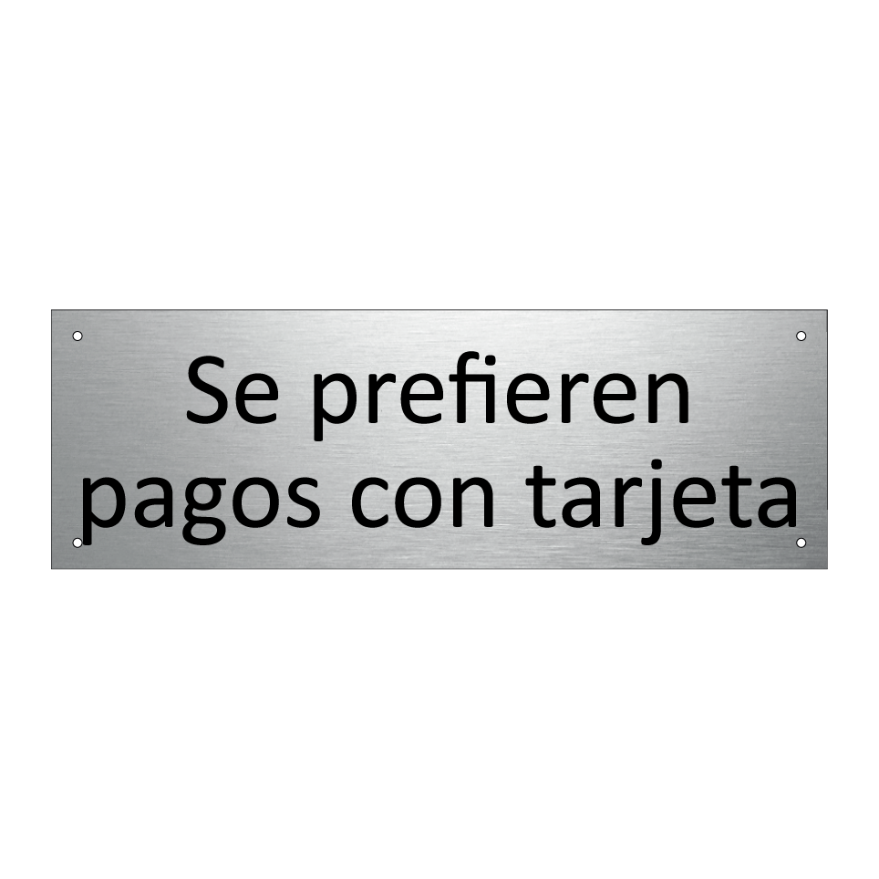 Se prefieren pagos con tarjeta