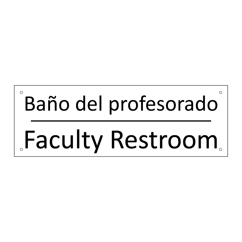 Baño del profesorado - Faculty Restroom