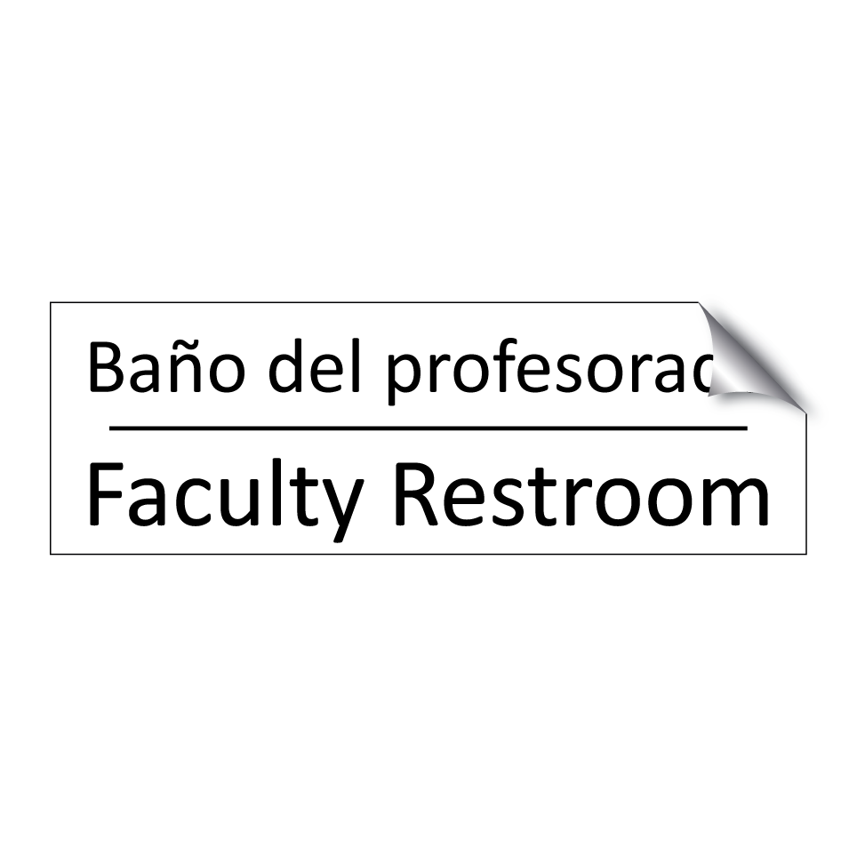 Baño del profesorado - Faculty Restroom