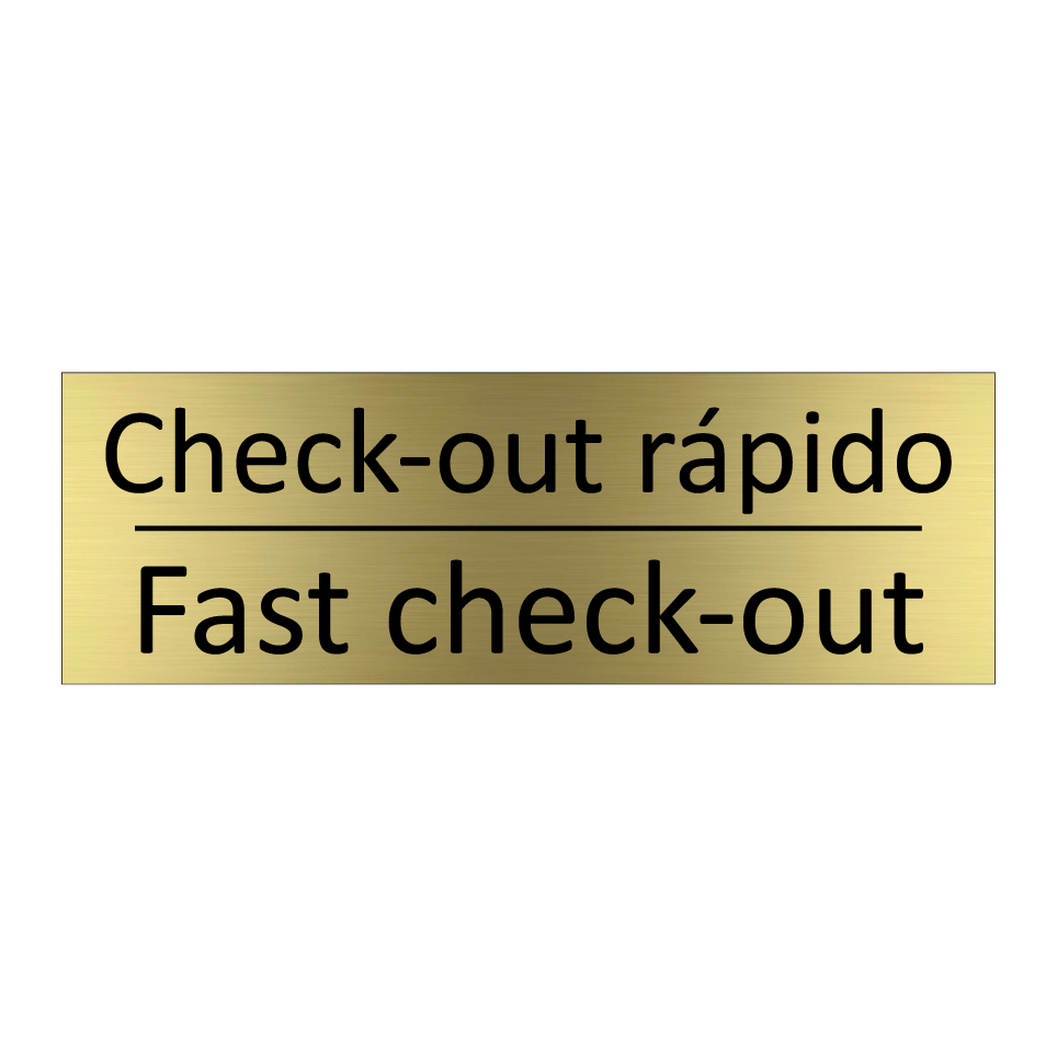 Check-out rápido - Fast check-out
