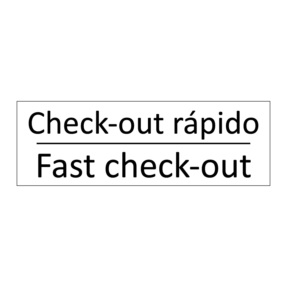 Check-out rápido - Fast check-out