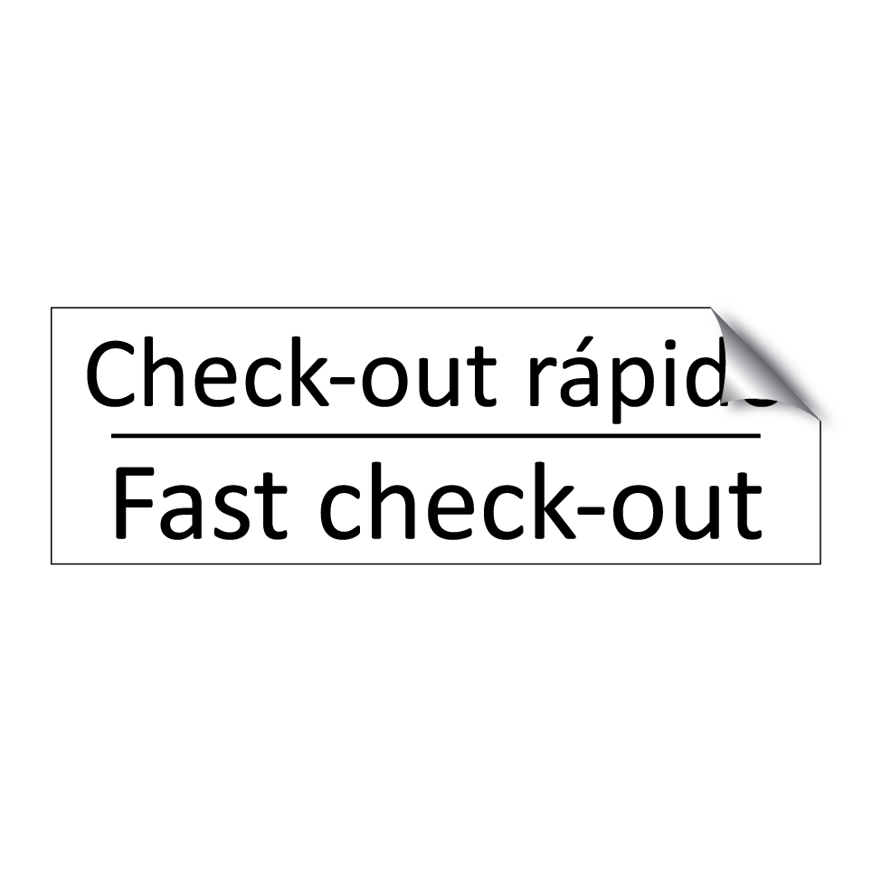Check-out rápido - Fast check-out