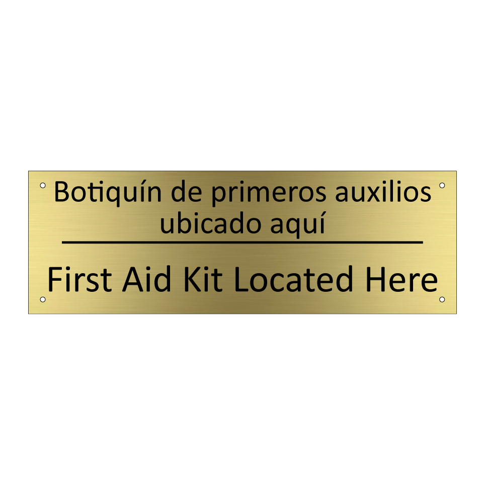 Botiquín de primeros auxilios /.../ - First Aid Kit Located Here