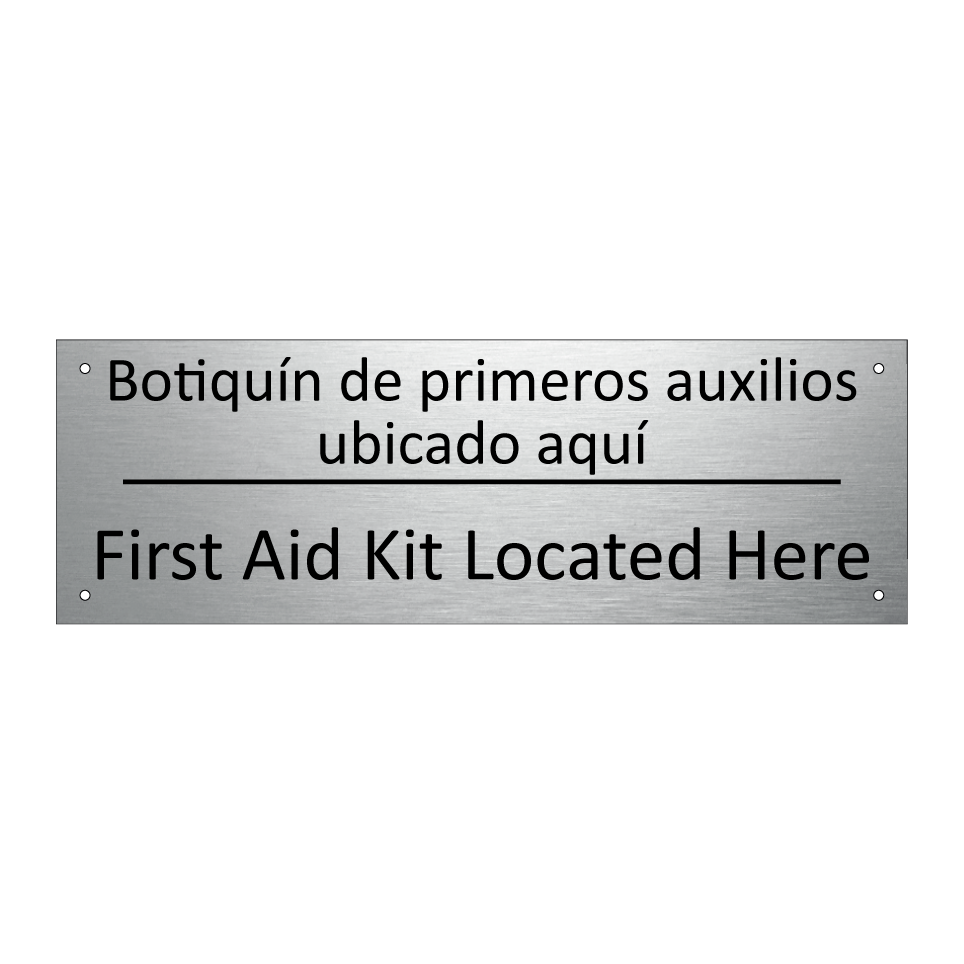 Botiquín de primeros auxilios /.../ - First Aid Kit Located Here