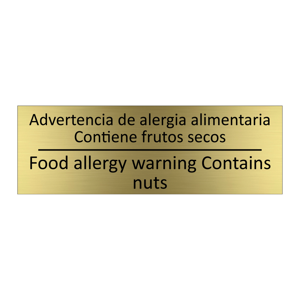 Advertencia de alergia /.../ - Food allergy warning Contains /.../