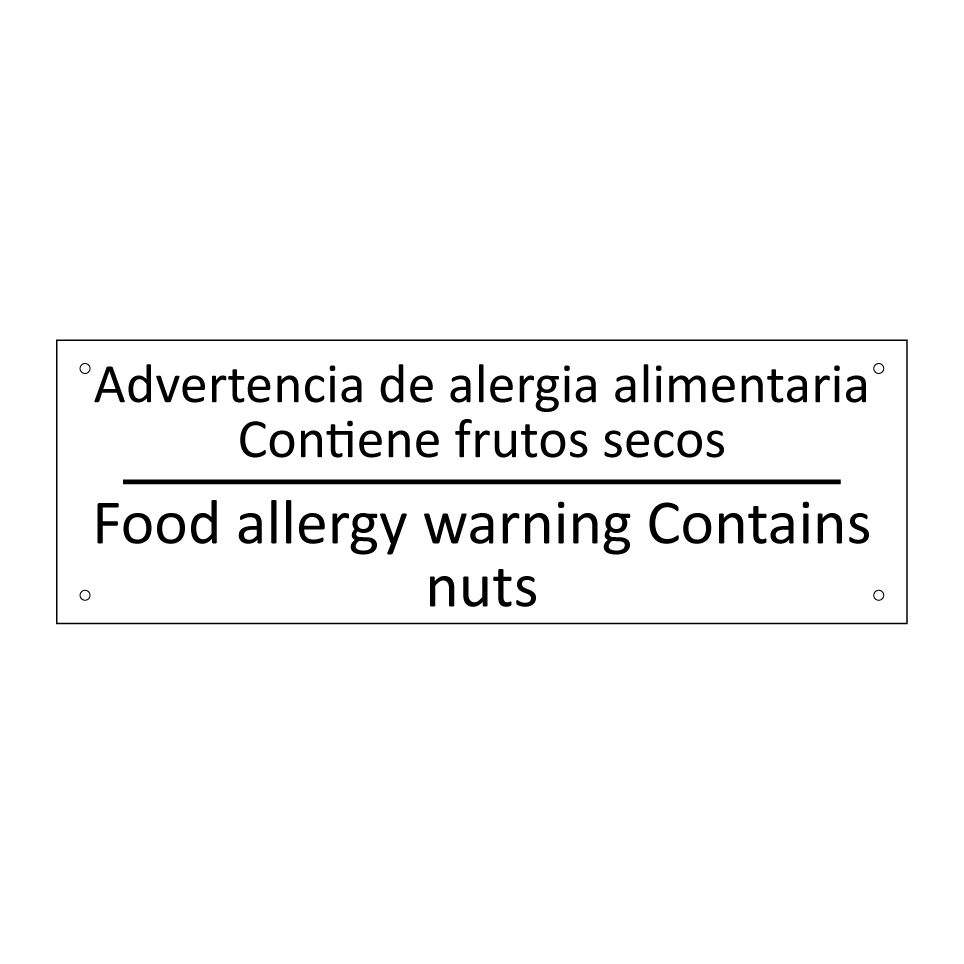 Advertencia de alergia /.../ - Food allergy warning Contains /.../