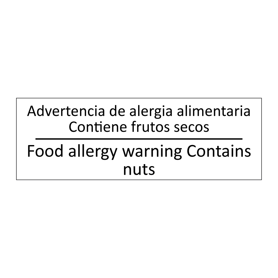 Advertencia de alergia /.../ - Food allergy warning Contains /.../
